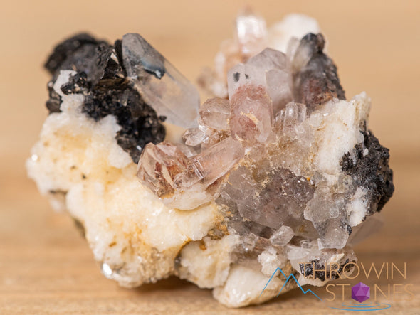 CASSITERITE, ALBITE, QUARTZ Raw Crystal Cluster - Housewarming Gift, Home Decor, Raw Crystals and Stones, 40652-Throwin Stones