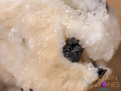 CASSITERITE on ALBITE Raw Crystal Cluster - Housewarming Gift, Home Decor, Raw Crystals and Stones, 40655-Throwin Stones