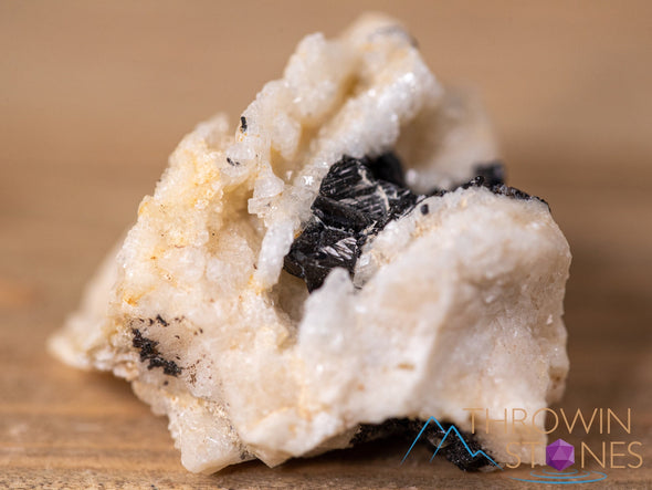 CASSITERITE on ALBITE Raw Crystal Cluster - Housewarming Gift, Home Decor, Raw Crystals and Stones, 40663-Throwin Stones