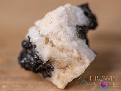 CASSITERITE on ALBITE Raw Crystal Cluster - Housewarming Gift, Home Decor, Raw Crystals and Stones, 40673-Throwin Stones