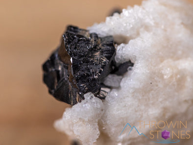 CASSITERITE on ALBITE Raw Crystal Cluster - Housewarming Gift, Home Decor, Raw Crystals and Stones, 40673-Throwin Stones