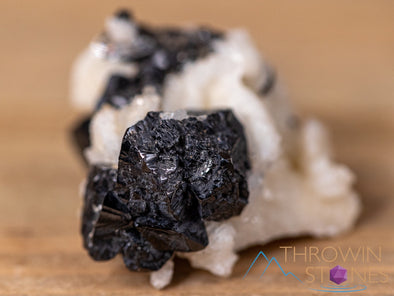 CASSITERITE on ALBITE Raw Crystal Cluster - Housewarming Gift, Home Decor, Raw Crystals and Stones, 40676-Throwin Stones