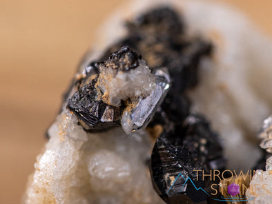 CASSITERITE on ALBITE Raw Crystal Cluster - Housewarming Gift, Home Decor, Raw Crystals and Stones, 40676-Throwin Stones