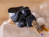 CASSITERITE on QUARTZ Raw Crystal Cluster - Housewarming Gift, Home Decor, Raw Crystals and Stones, 40662-Throwin Stones