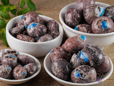 CAVANSITE Tumbled Stones - Natural Polished Crystals, Chakra Rocks, Self Care, E0219-Throwin Stones
