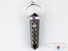 CHAKRA & Black OBSIDIAN Crystal Pendant - Crystal Points, Handmade Jewelry, Healing Crystals and Stones, E2158-Throwin Stones