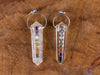 CHAKRA & CLEAR QUARTZ Crystal Pendant - Crystal Points, Handmade Jewelry, Healing Crystals and Stones, E2119-Throwin Stones