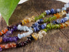 CHAKRA Crystal Necklace - Chip Beads - Long Crystal Necklace, Beaded Necklace, Handmade Jewelry, E0810-Throwin Stones