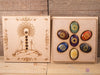 CHAKRA Crystals in Crystal Grid Board Wooden Box - Buddha Yoga - Healing Crystals Set, Self Care Box, Beginner Crystal Kit, E1754-Throwin Stones