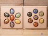 CHAKRA Crystals in Crystal Grid Board Wooden Box - Healing Crystals Set, Self Care Box, Beginner Crystal Kit, E1752-Throwin Stones