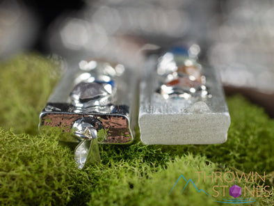 CHAKRA & Raw SELENITE Crystal Pendant - Raw Crystal Necklace, Boho Jewelry, Healing Crystals and Stones, E0284-Throwin Stones