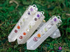 CHAKRA & SELENITE Crystal Pendant - Crystal Points, Handmade Jewelry, Healing Crystals and Stones, E1832-Throwin Stones
