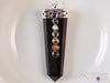 CHAKRA & SHUNGITE Crystal Pendant - Crystal Points, Handmade Jewelry, EMF Protection, E1918-Throwin Stones