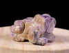 CHAROITE Crystal Frog - Crystal Carving, Housewarming Gift, Home Decor, Healing Crystals and Stones, 52227-Throwin Stones