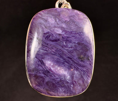 CHAROITE Crystal Pendant - Sterling Silver, AAA - Fine Jewelry, Healing Crystals and Stones, 53173-Throwin Stones