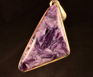 CHAROITE Crystal Pendant - Sterling Silver, AAA - Fine Jewelry, Healing Crystals and Stones, 53174-Throwin Stones