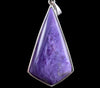 CHAROITE Crystal Pendant - Sterling Silver, Arrowhead - Fine Jewelry, Healing Crystals and Stones, 52598-Throwin Stones