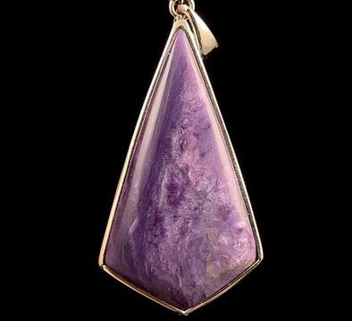 CHAROITE Crystal Pendant - Sterling Silver, Arrowhead - Fine Jewelry, Healing Crystals and Stones, 52598-Throwin Stones