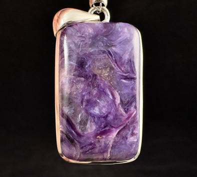 CHAROITE Crystal Pendant - Sterling Silver - Fine Jewelry, Healing Crystals and Stones, 52871-Throwin Stones