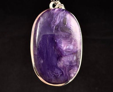 CHAROITE Crystal Pendant - Sterling Silver - Fine Jewelry, Healing Crystals and Stones, 52873-Throwin Stones