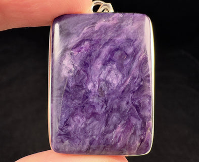 CHAROITE Crystal Pendant - Sterling Silver - Fine Jewelry, Healing Crystals and Stones, 52874-Throwin Stones