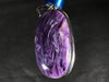 CHAROITE Crystal Pendant - Sterling Silver, Oval - Handmade Jewelry, Healing Crystals and Stones, 50819-Throwin Stones