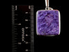 CHAROITE Crystal Pendant - Sterling Silver, Square - Fine Jewelry, Healing Crystals and Stones, 52135-Throwin Stones