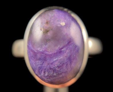 CHAROITE Crystal Ring - Size 6.75, Sterling Silver Ring - Gemstone Ring, Fine Jewelry, 52154-Throwin Stones
