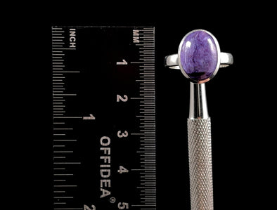CHAROITE Crystal Ring - Size 6.75, Sterling Silver Ring - Gemstone Ring, Fine Jewelry, 52157-Throwin Stones