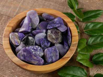 CHAROITE Tumbled Stones - Tumbled Crystals, Self Care, Metaphysical Healing Pocket Rocks, E0024-Throwin Stones