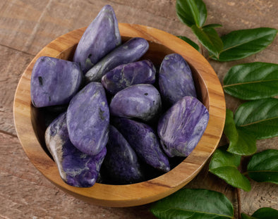 CHAROITE Tumbled Stones - Tumbled Crystals, Self Care, Metaphysical Healing Pocket Rocks, E0024-Throwin Stones