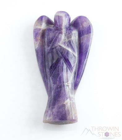 CHEVRON AMETHYST Crystal Angel - Guardian Angel Figurines, Home Decor, Healing Crystals and Stones, E1181-Throwin Stones