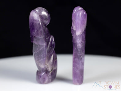 CHEVRON AMETHYST Crystal Angel - Guardian Angel Figurines, Home Decor, Healing Crystals and Stones, E1181-Throwin Stones