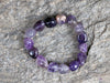 CHEVRON AMETHYST Crystal Bracelet - Tumbled Beads - Beaded Birthstone Bracelet, Handmade Jewelry, Healing Crystal Bracelet, E0363-Throwin Stones