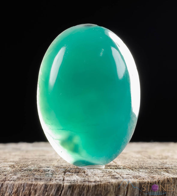 CHRYSOCOLLA Crystal Cabochon - Gem Silica in Chalcedony, Oval - Gemstones, Jewelry Making, Crystals, 37896-Throwin Stones