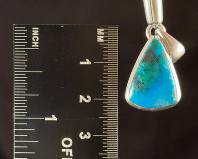 CHRYSOCOLLA Crystal Pendant - Gem Silica, Blue Chalcedony, Sterling Silver - Fine Jewelry, Healing Crystals and Stones, 54459-Throwin Stones