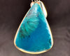 CHRYSOCOLLA Crystal Pendant - Gem Silica, Blue Chalcedony, Sterling Silver - Fine Jewelry, Healing Crystals and Stones, 54459-Throwin Stones