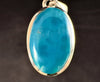 CHRYSOCOLLA Crystal Pendant - Gem Silica, Blue Chalcedony, Sterling Silver, Oval - Fine Jewelry, Healing Crystals and Stones, 54177-Throwin Stones