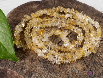 CITRINE Crystal Necklace - Chip Beads - Long Crystal Necklace, Birthstone Necklace, Handmade Jewelry, E0800-Throwin Stones