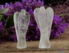 CLEAR QUARTZ Crystal Angel - Crystal Carving, Angel Figurines, Home Decor, Healing Crystals and Stones, E1182-Throwin Stones