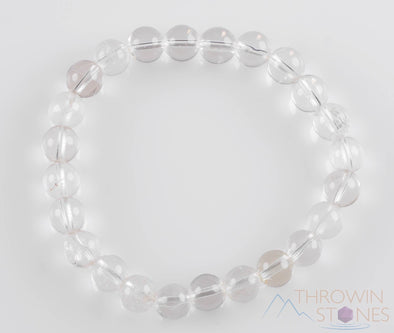 8mm Gemstone Bead Bracelet - Clear Quartz – Elevated Calm