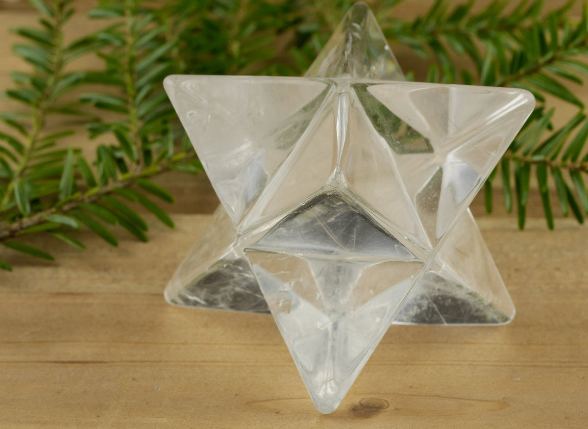 CLEAR QUARTZ, Crystal Merkaba - Star, Sacred Geometry, Metaphysical, H ...