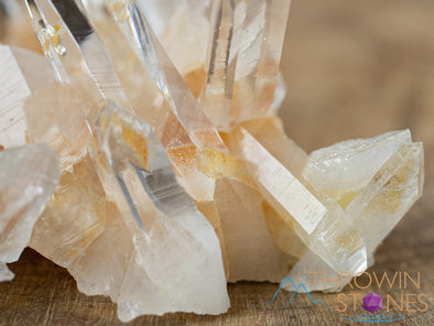 COLOMBIAN QUARTZ Raw Crystal Cluster - Housewarming Gift, Home Decor, Raw Crystals and Stones, 41197-Throwin Stones