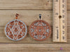 COPPER & SILVER Flower of Life Merkaba Pendant - Sacred Geometry Seed of Life, Fine Jewelry Gift for Him, E1504-Throwin Stones