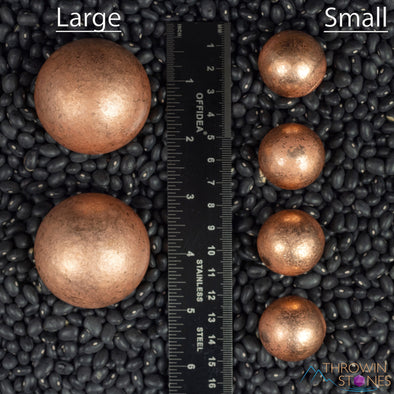 COPPER Sphere - Metal, EMF Protection, Copper Anniversary Gift, Home Decor, E0293-Throwin Stones