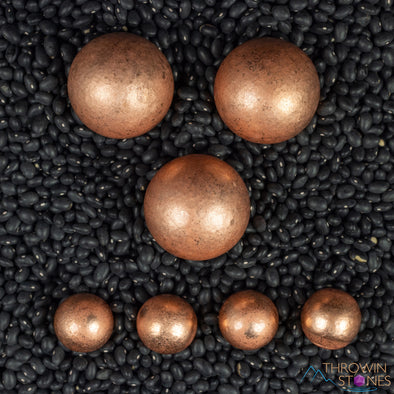 COPPER Sphere - Metal, EMF Protection, Copper Anniversary Gift, Home Decor, E0293-Throwin Stones