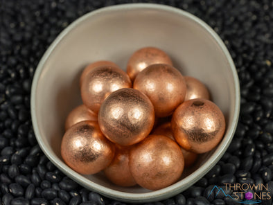 COPPER Sphere - Metal, EMF Protection, Copper Anniversary Gift, Home Decor, E0293-Throwin Stones
