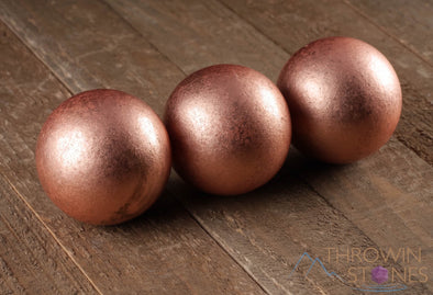 COPPER Sphere - Metal, EMF Protection, Copper Anniversary Gift, Home Decor, E0293-Throwin Stones