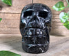 COPPERNITE Indian NUUMMITE Crystal Skull - Large - Gothic Home Decor, Memento Mori, Halloween Decor, 53127-Throwin Stones