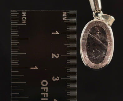 COVELLITE Crystal Pendant - Rare Pink FIRE QUARTZ Crystal with a Polished Finish Set in an Open Back Sterling Silver Bezel, 53862-Throwin Stones